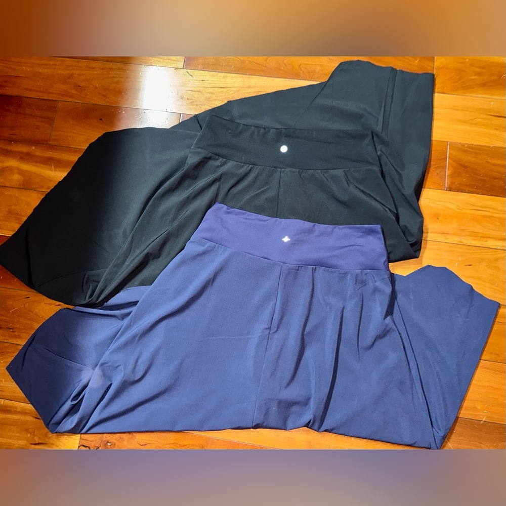 BUNDLE - HALARA A-Line Skirt Skort Set in Black and Navy Blue With Shorts - Picture 8 of 10